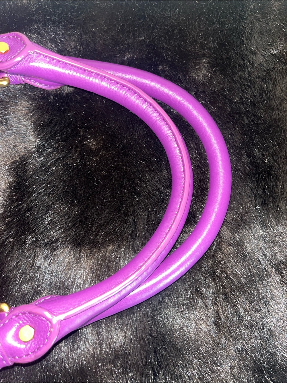 Marc By Marc Jacobs Purple Pebbled Leather Shoulder Bag - Picture 9 of 10